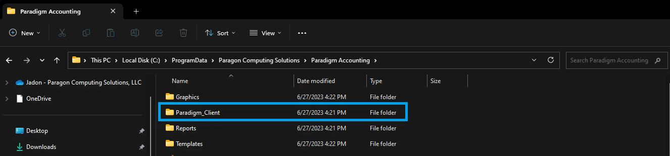 Reset the Directory for Paradigm – Paradigm ERP by Paragon – Documentation