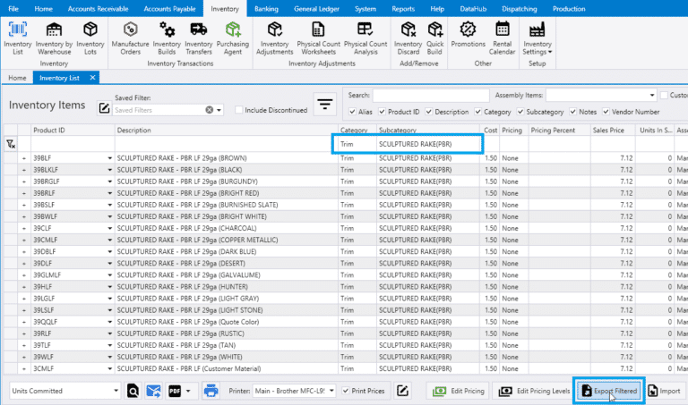 Inventory Import & Export – Paradigm ERP by Paragon – Documentation